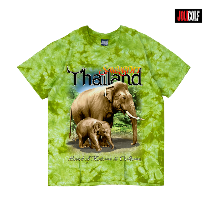 925ช้างแม่ลูกมัดย้อมเขียว