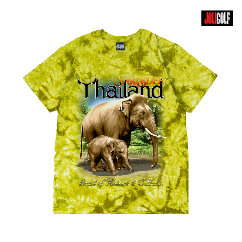 925ช้างแม่ลูกมัดย้อมเขียวมะนาว