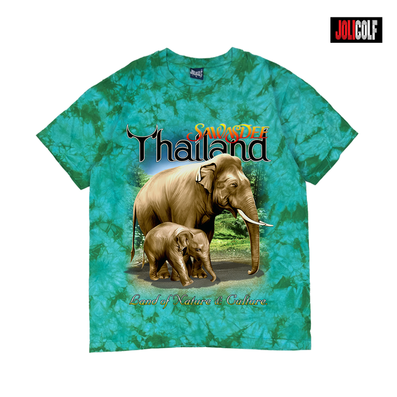 925ช้างแม่ลูกมัดย้อมเขียวมิ้น