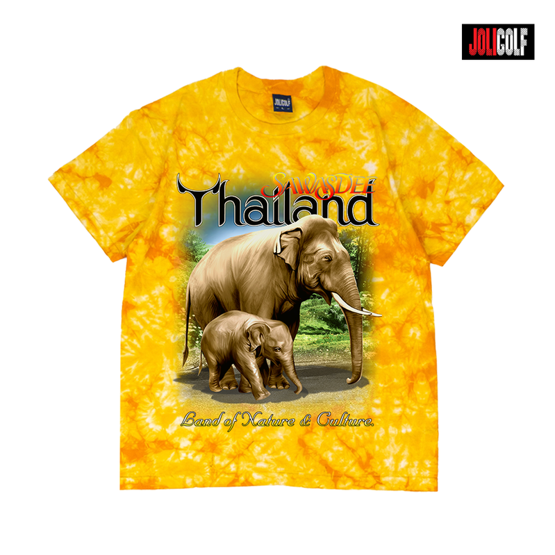 925ช้างแม่ลูกมัดย้อมเหลือง