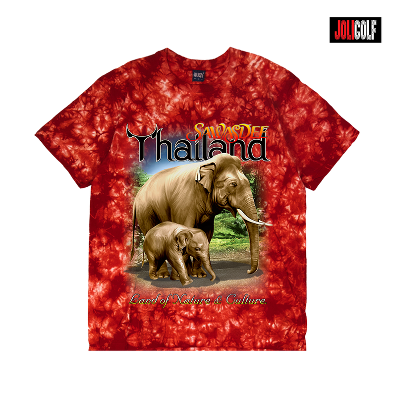 925ช้างแม่ลูกมัดย้อมแดง