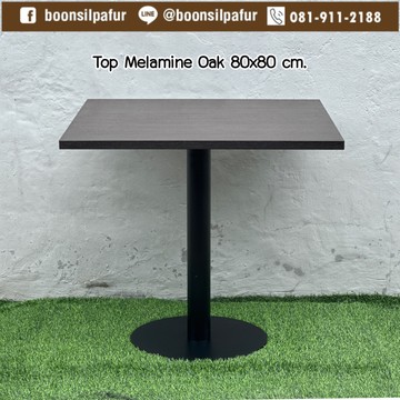 tablechampagneblacktopMelamineOak1