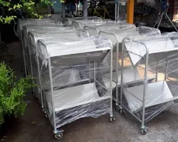 รถเข็นสำนักงาน2ชั้นแบบชั้นวางตัววีFL2-0604