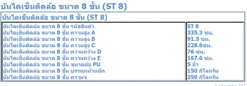 บันไดติดล้อรุ่นST8รายละเอียด