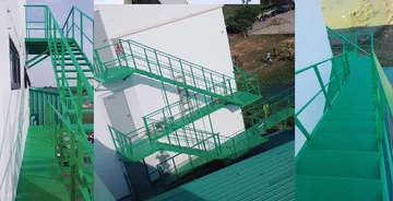บันไดหนีไฟบันไดวนบันไดปลดล็อคหอพักพนักงานบริษัทสุพรชัย