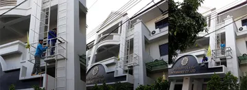 บันไดหนีไฟแบบบันไดลิงมีกันตกด้านหลังและบันไดปลดล็อคบริษัทอินทรามณ๊