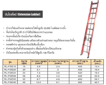 บันไดไฟเบอร์กลาสบันไดต้านกระแสไฟฟ้ากันไฟดูดสไลด์regid