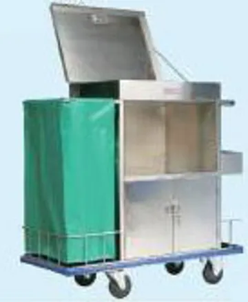 รถเข็นแม่บ้านสแตนเลสพร้อมถุงถุงคูนีล่อน1ใบรุ่นmts-0511G