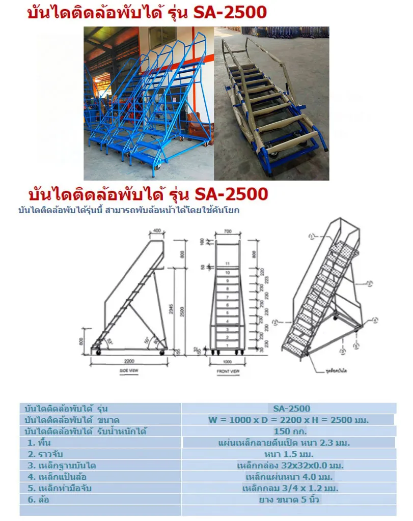 บันไดติดล้อพับได้2