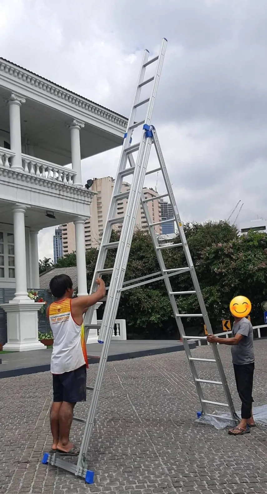 บันไดพาด3ตอนปรับกาางเป็นทรงAได้12ฟุตLD-SA0312