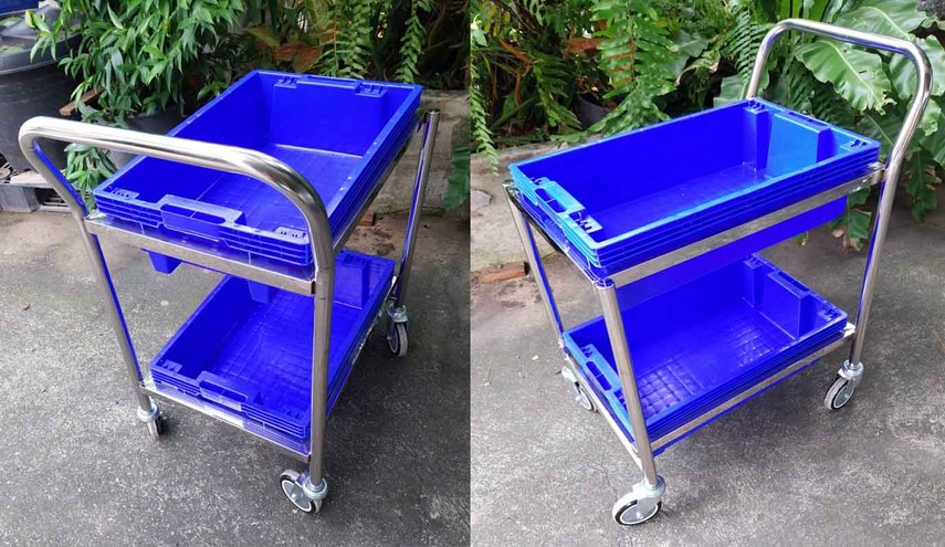 รถเข็นลังพลาสติก2ชั้นJumbo