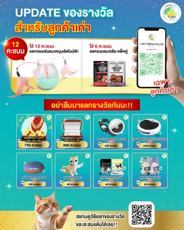 อัพเดทของรางวัลลูกค้าเก่า