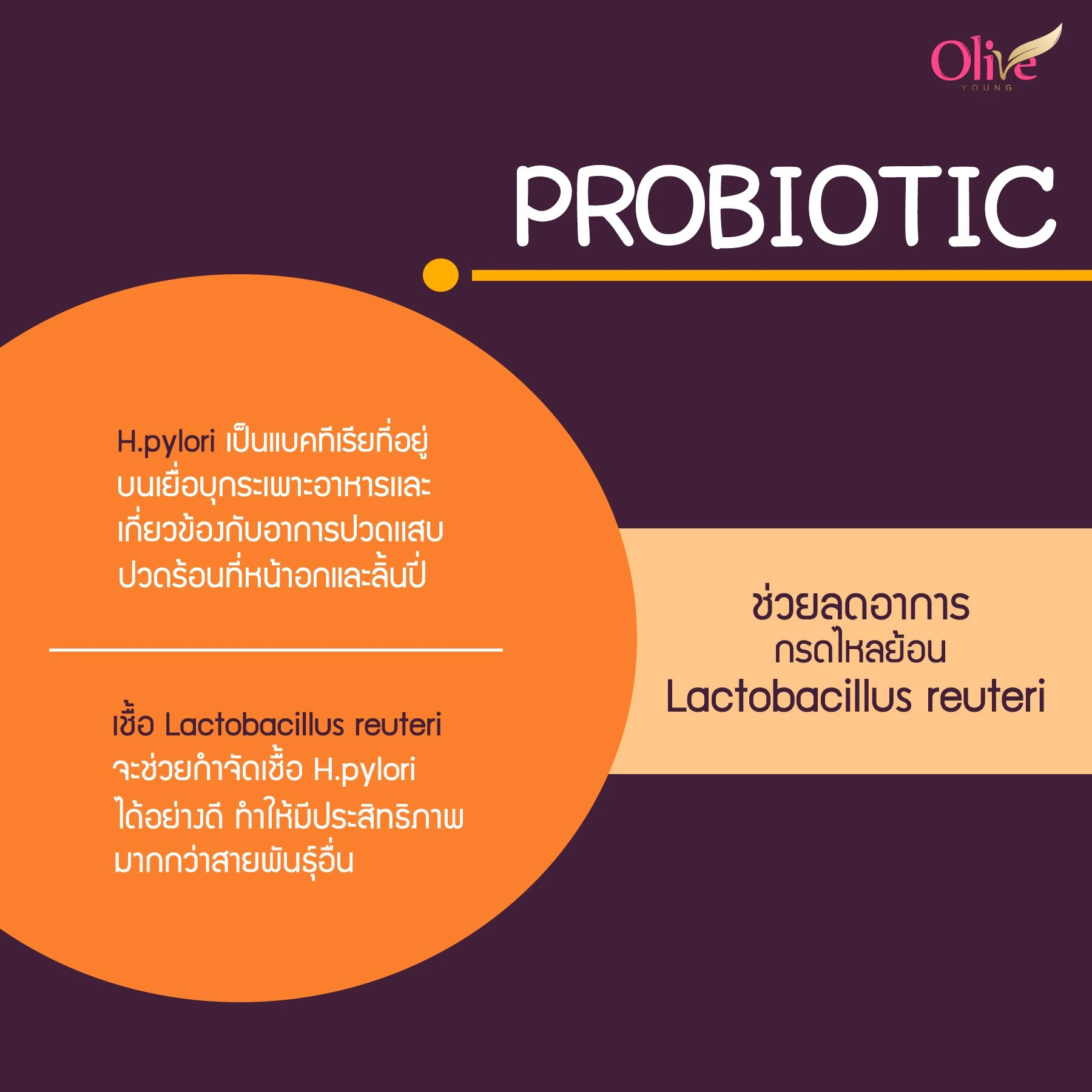 Probiotic-ช่วยลดอาการกรดไหลย้อน