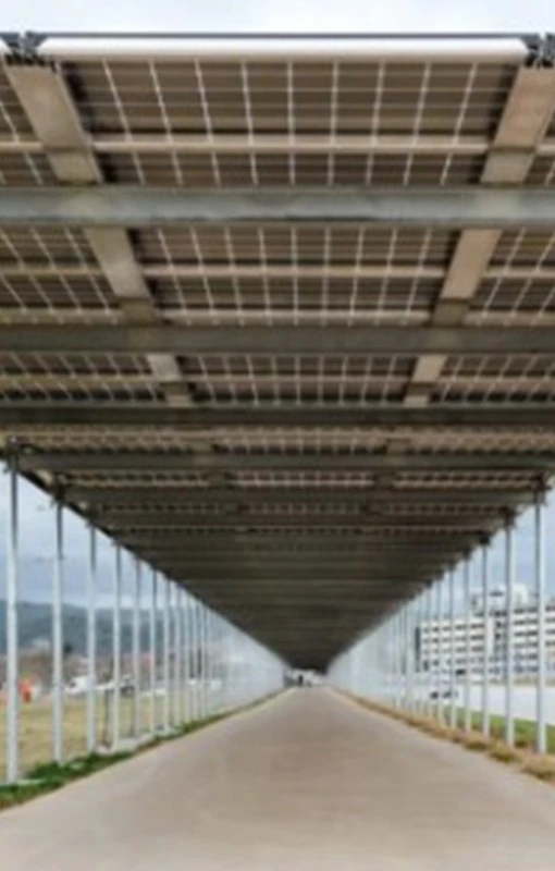 Solar Panels covered cycling path